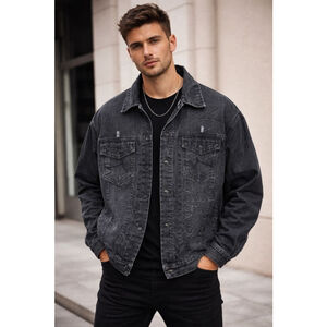 ROCAWEAR Black Denim Jacket Men’s XL